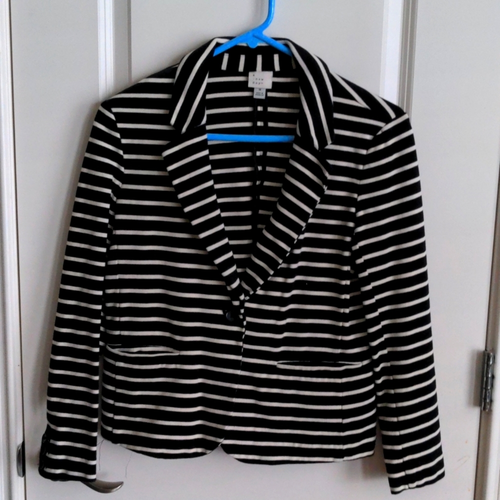 Striped suit jacket